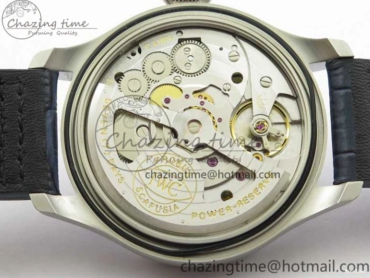 MIROTIME 0124 Supportive Big Pilot IW501008 “Boutique London” SS ZF Best Edition Blue Dial on Blue Leather Strap A 7106